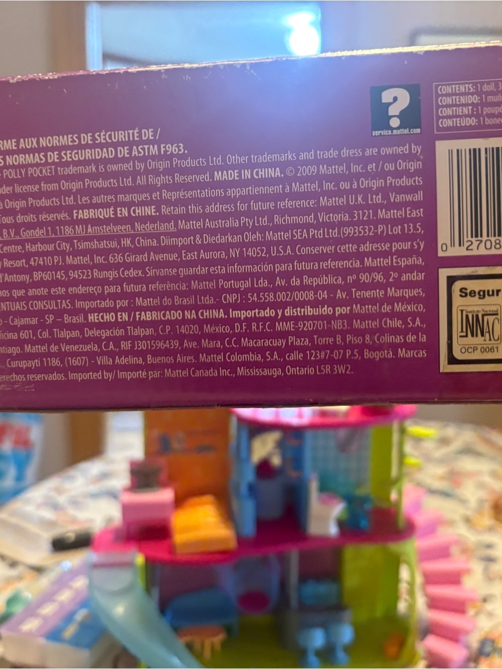 Mattel Polly Pocket Playhouse - Hot Pink & Lime - Picture 10 of 11